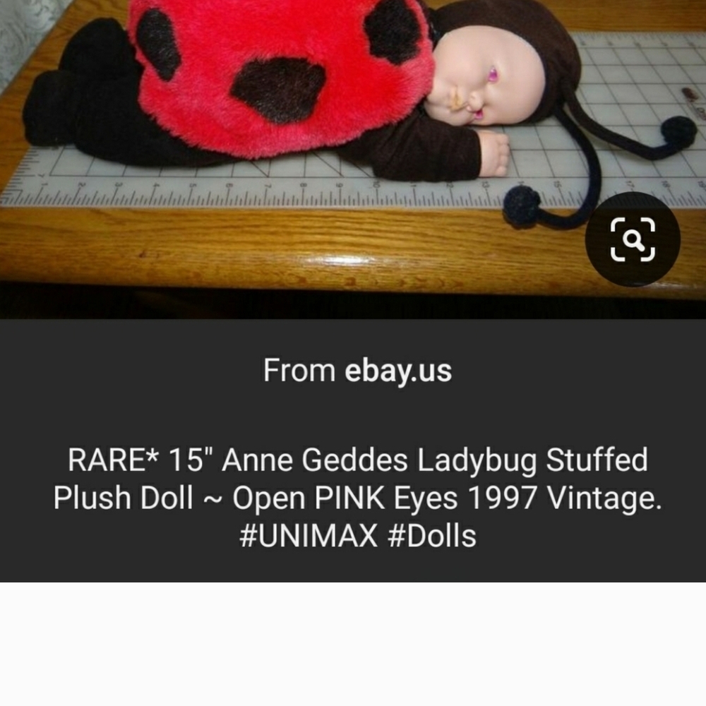 Anne Geddes Ladybug Stuffed Plush Doll